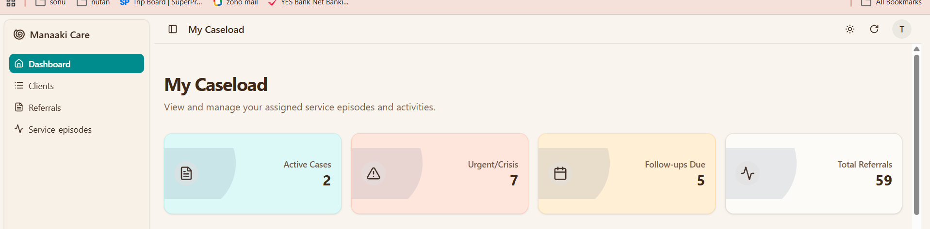Case Worker Dashboard Analytics