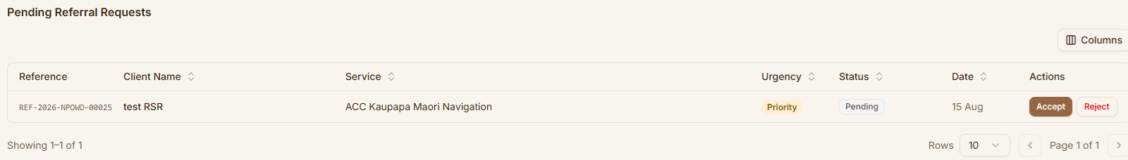 Pending Referral Requests